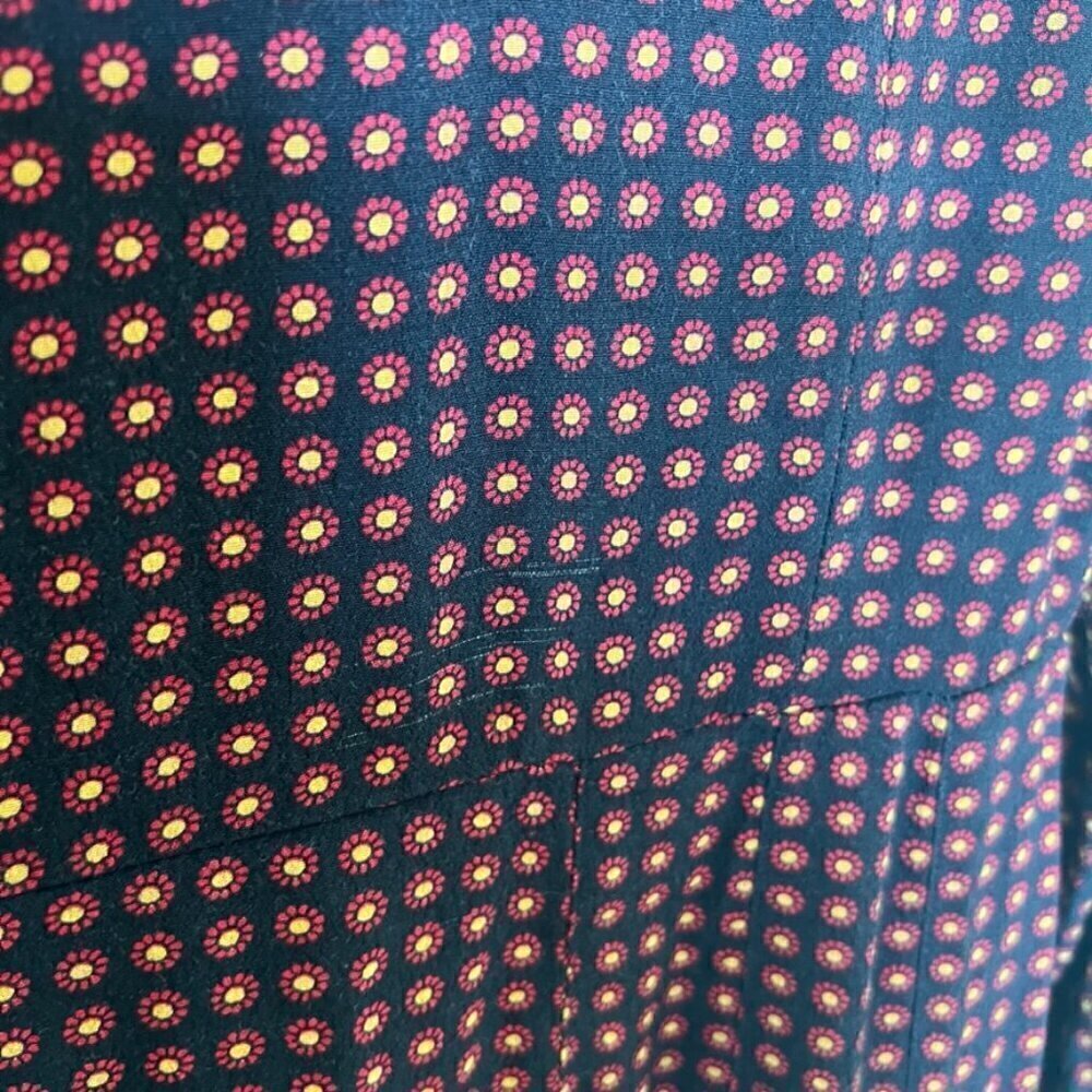 & Other Stories Navy Blue Floral Print Mini Long Sleeve Dress US 2​​​​​​​​​​​​ - Picture 8 of 8